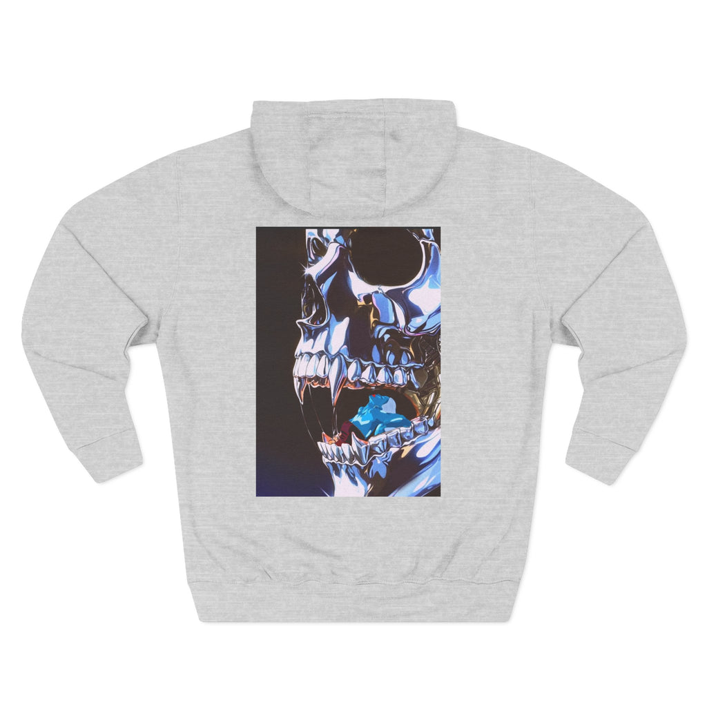 Metallic Skull Graphic Pullover