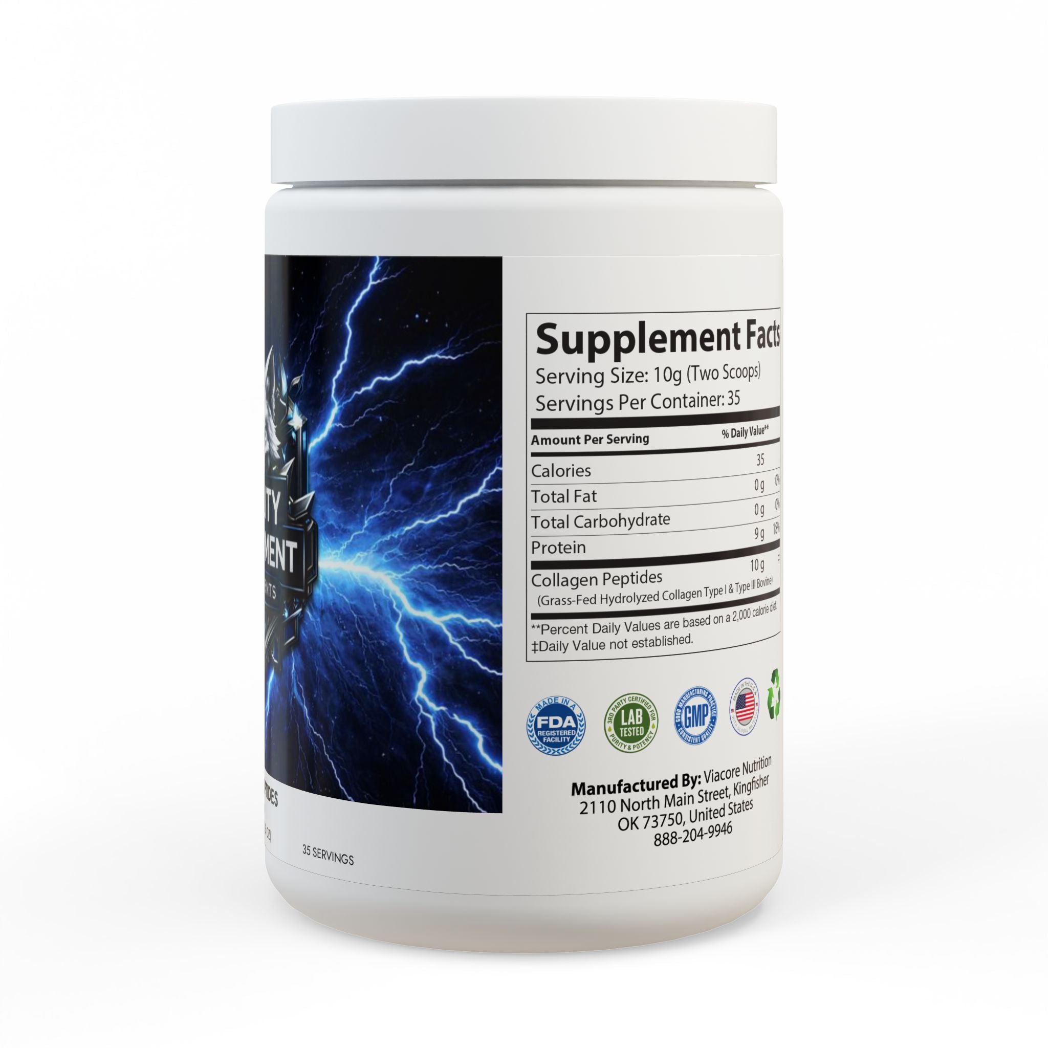 Reality Department - Collagen Peptides Type I & III Supplement (350g, 12.3oz)