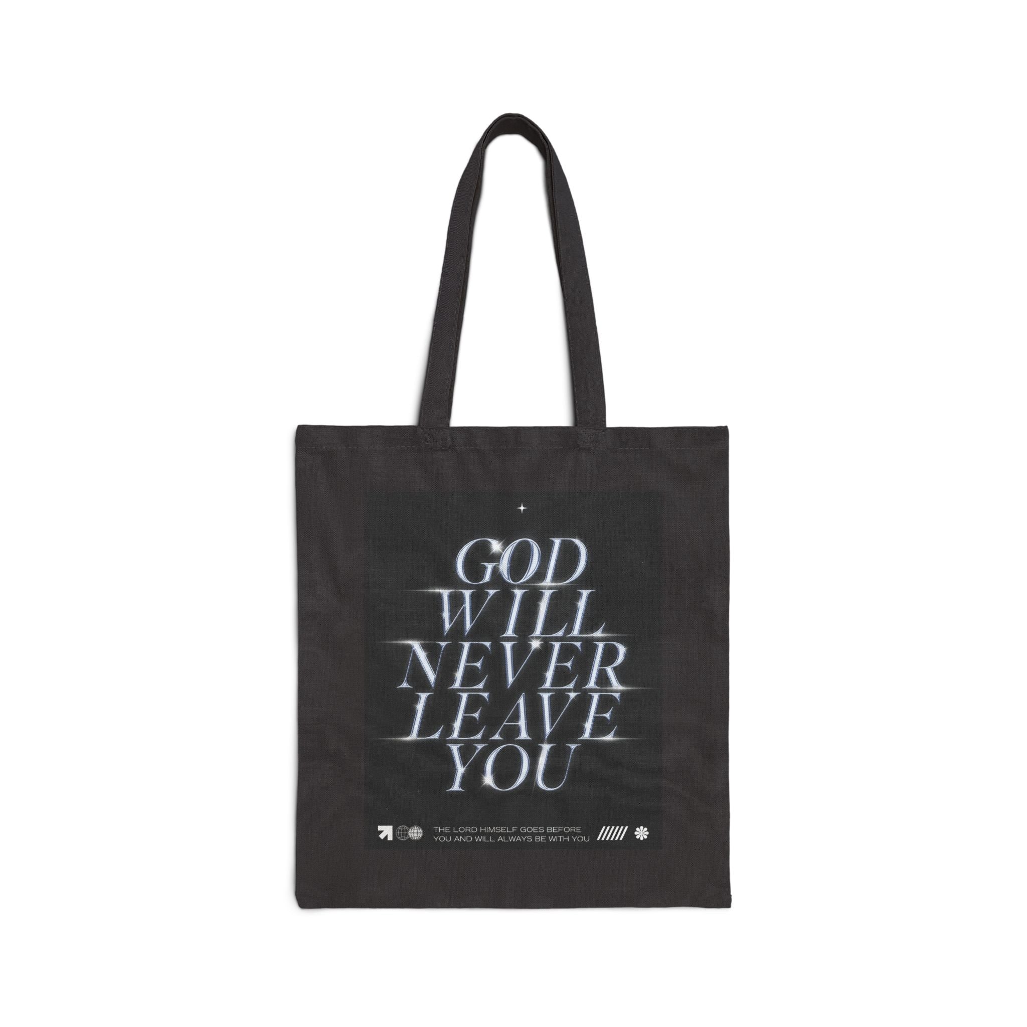 Tote Bag — "Fear of God" / "God Will Never Leave You" Canvas Tote