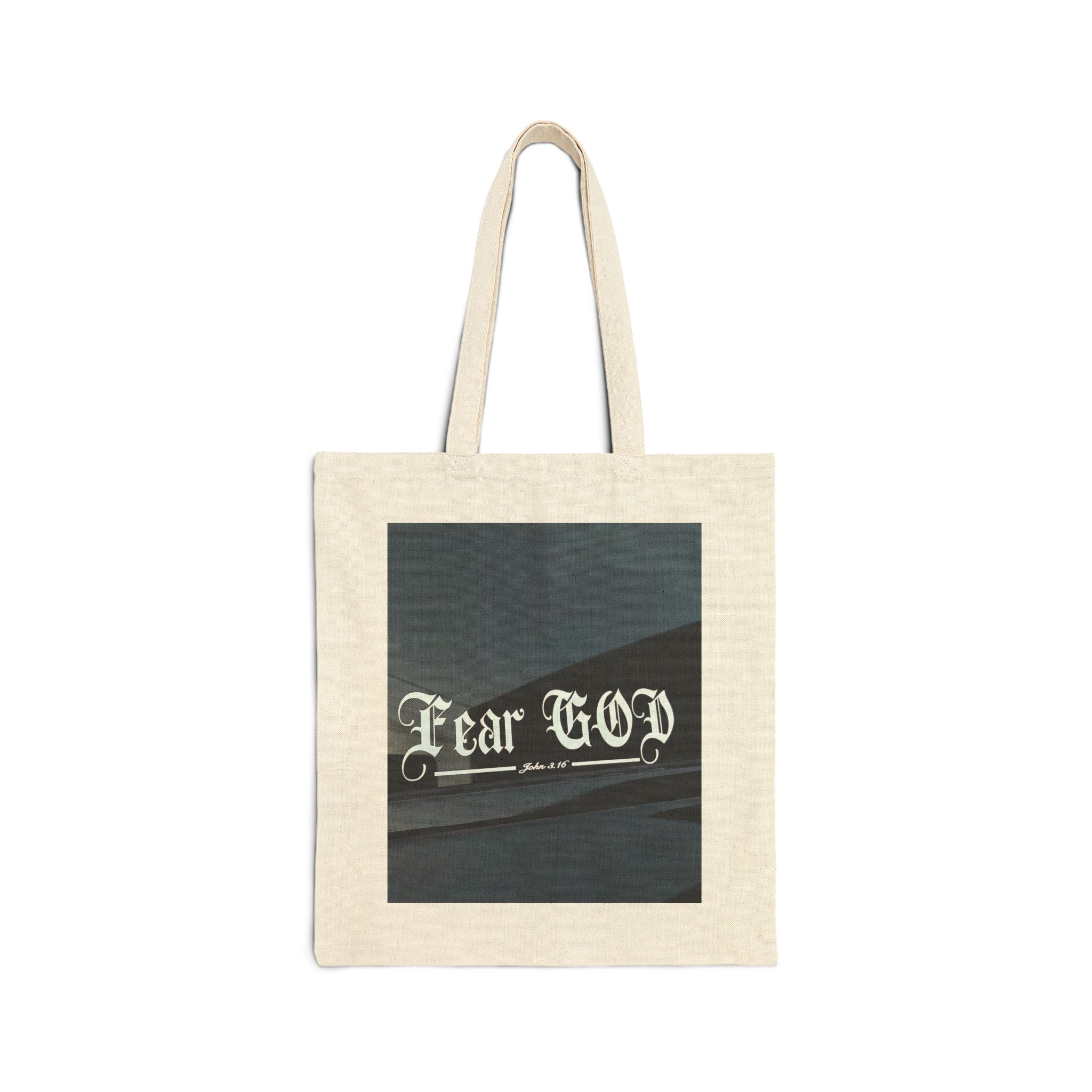Tote Bag — "Fear of God" / "God Will Never Leave You" Canvas Tote