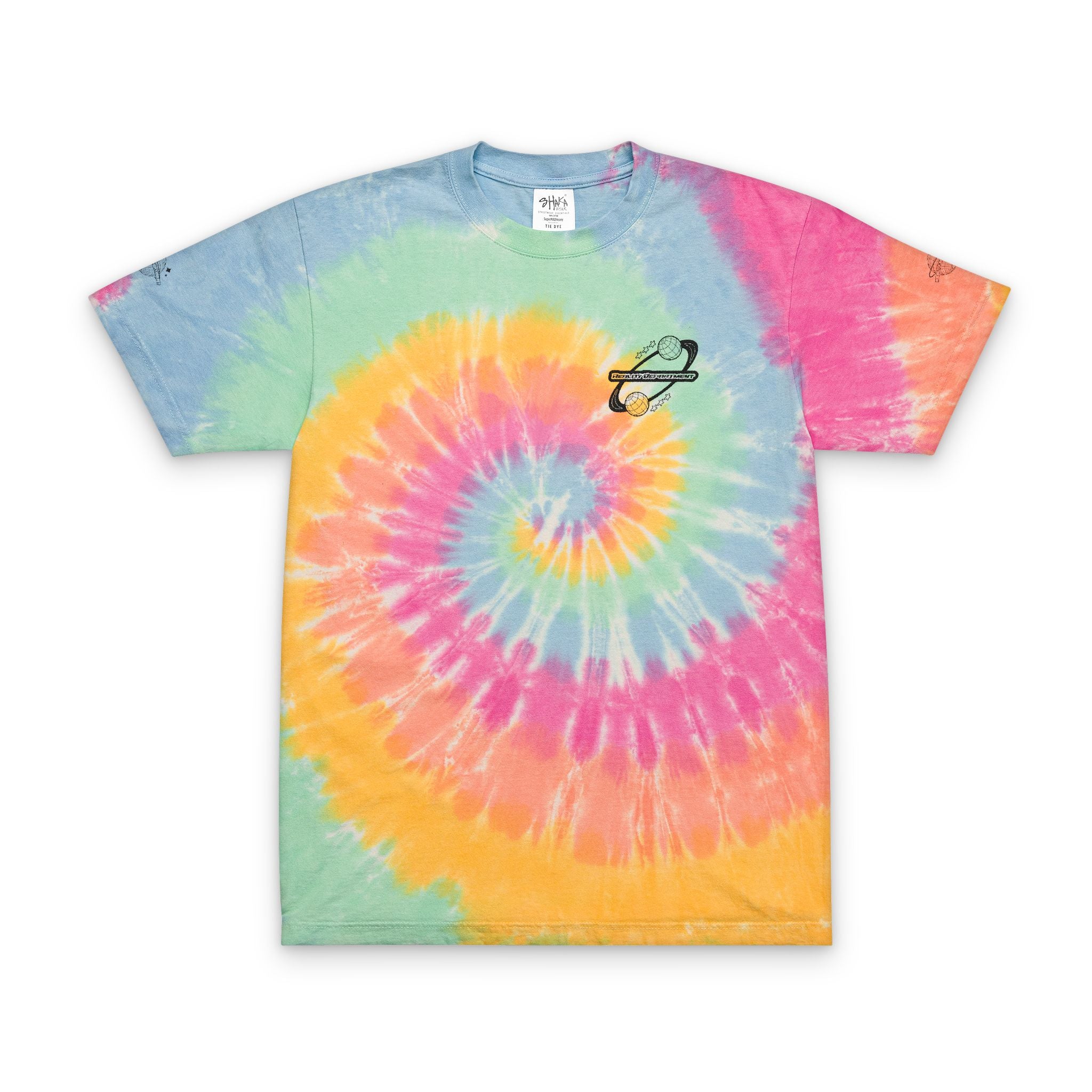 Reality Department - Vibrant Oversized Tie-Dye T-Shirt with Embroidery
