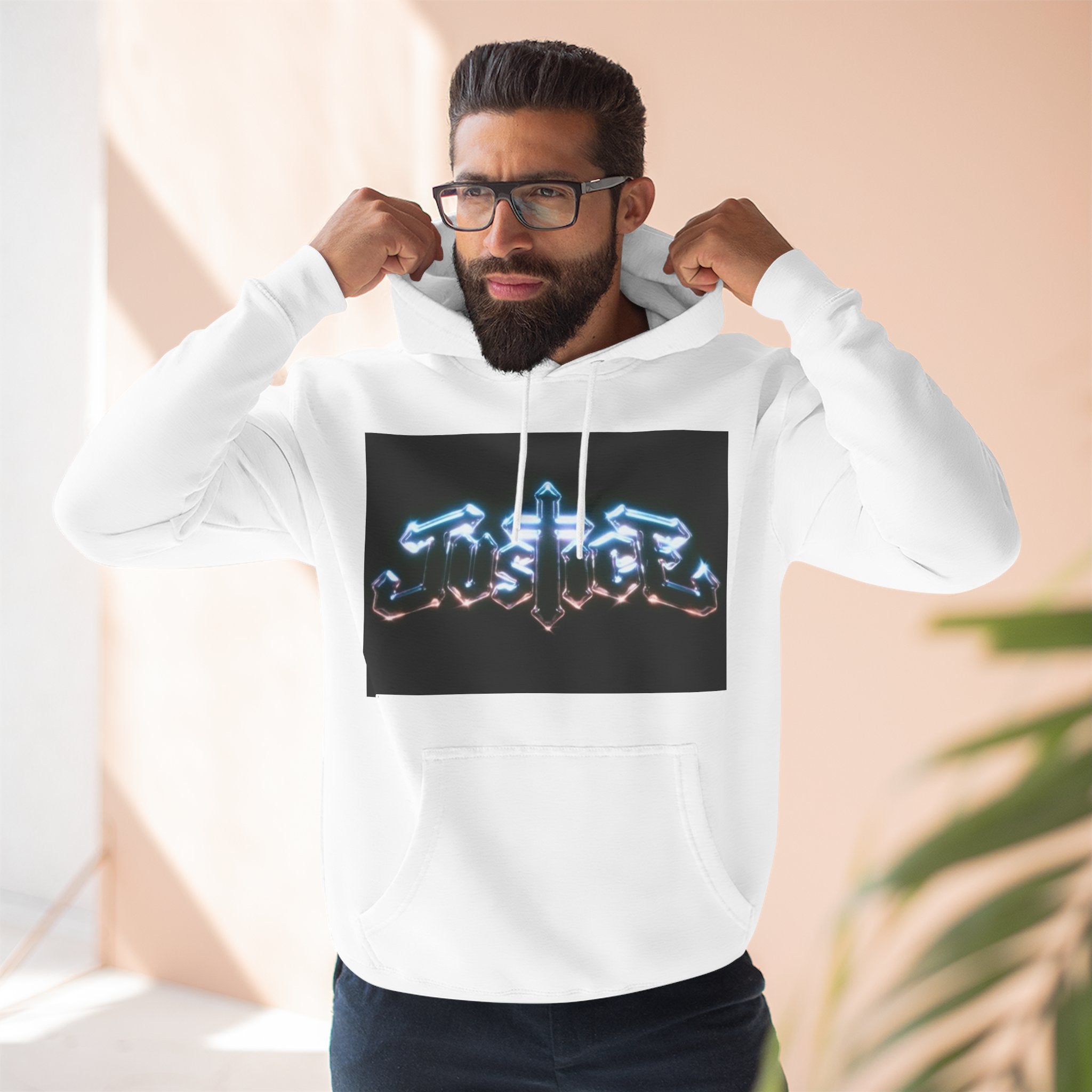 Crystal Three-Panel Metallic Graphic Fleece Hoodie