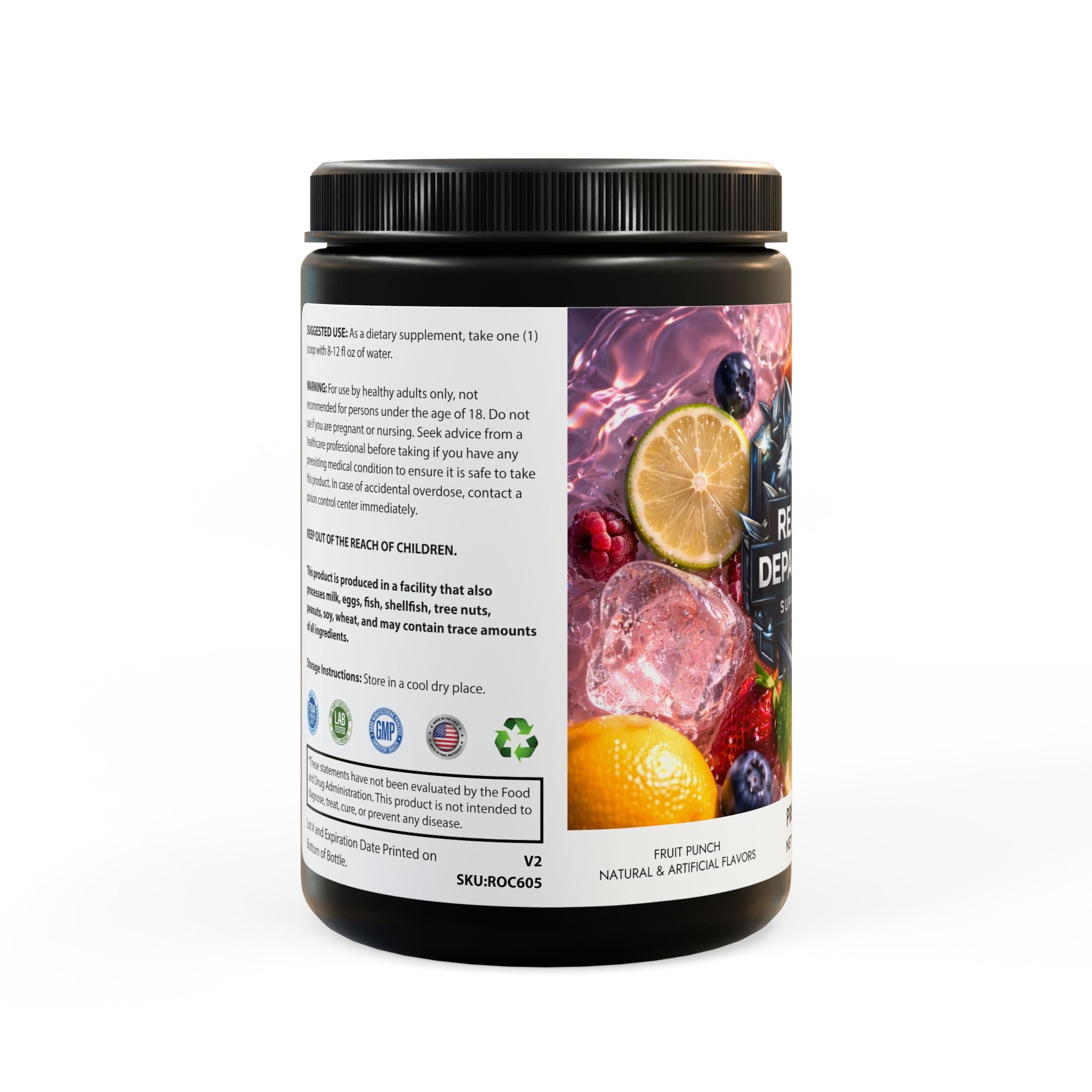 Reality Department - Pre-Workout Supplement, Fruit Punch (204g, 7.1oz)