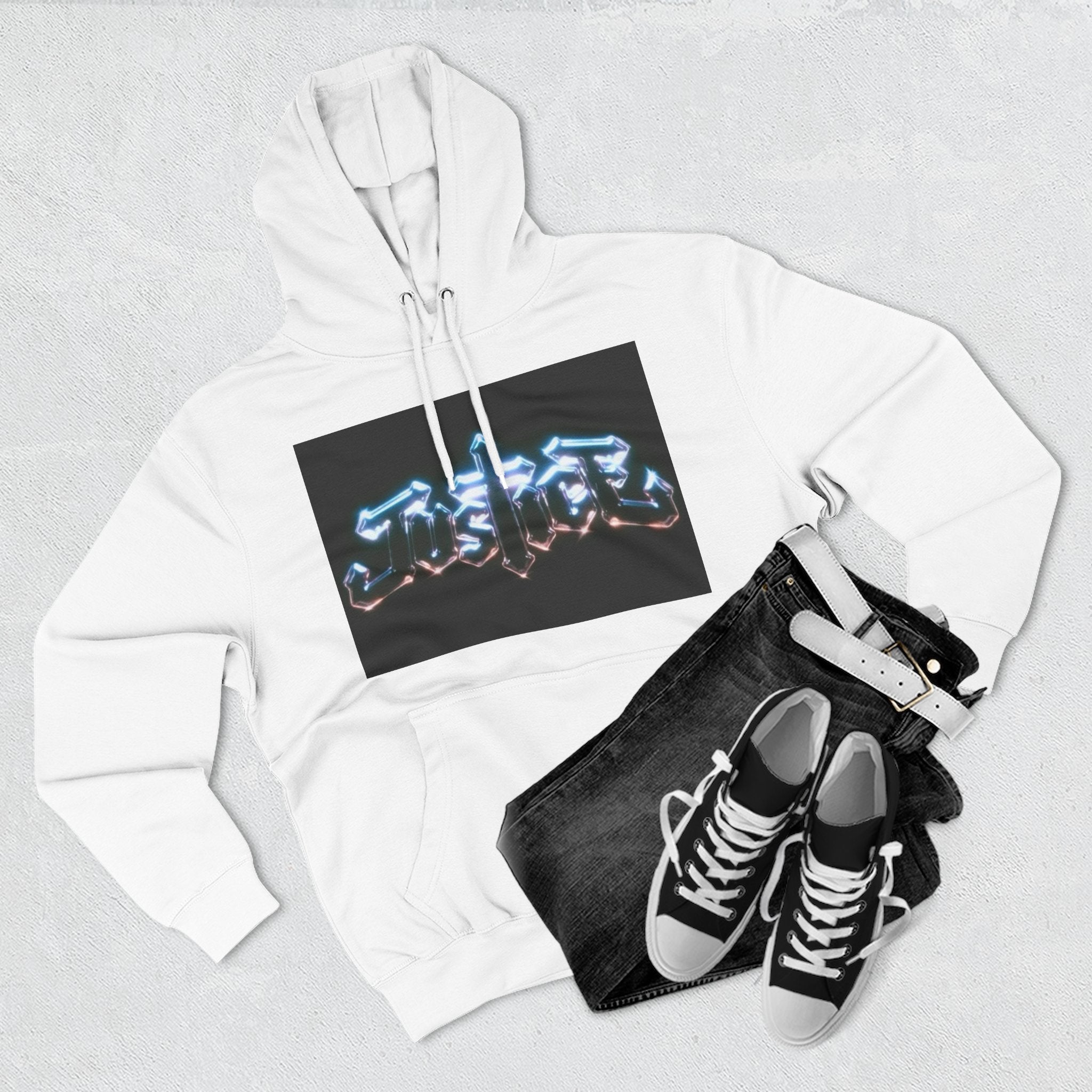 Crystal Three-Panel Metallic Graphic Fleece Hoodie