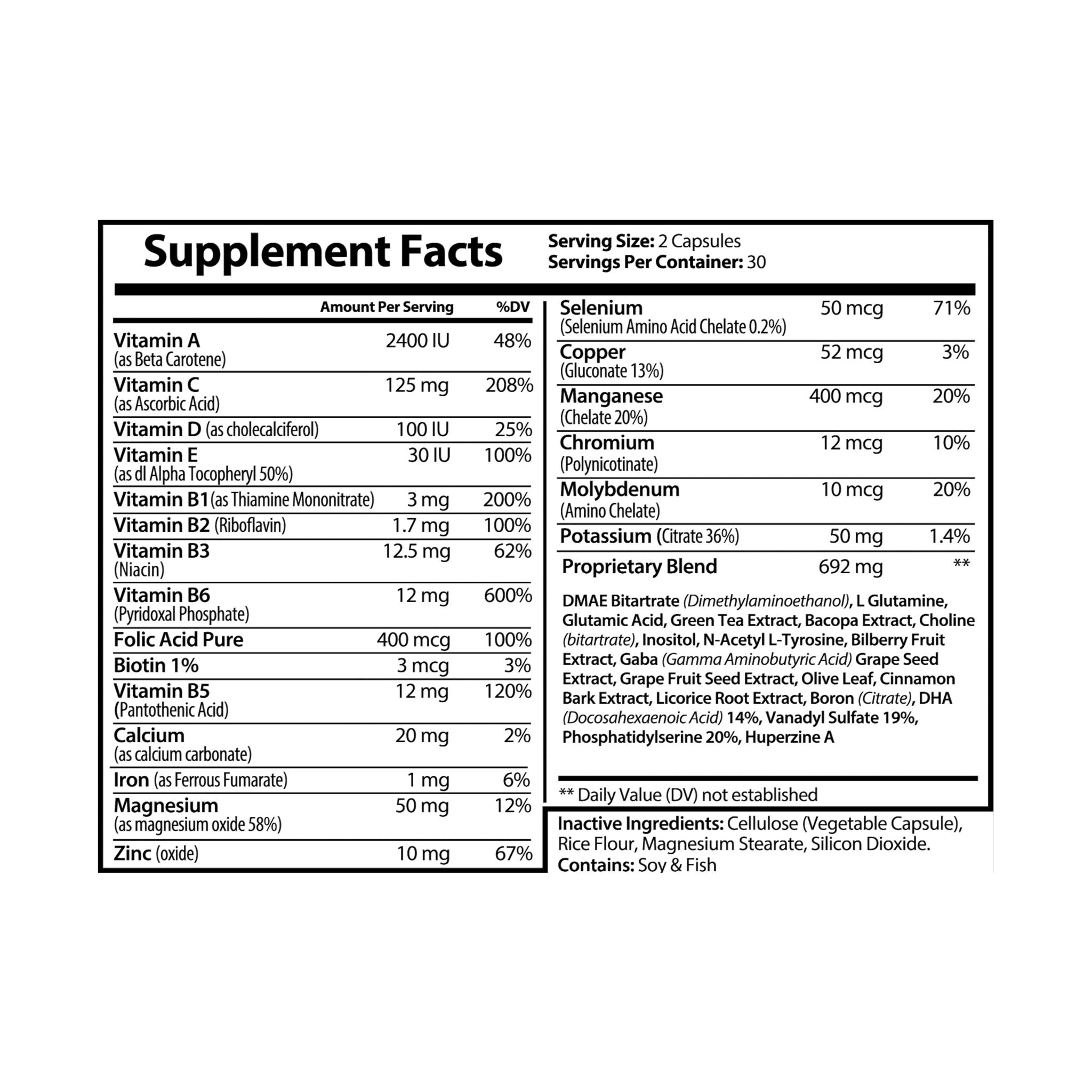 Reality Department - Brain Support Complex Supplement (60 Capsules)