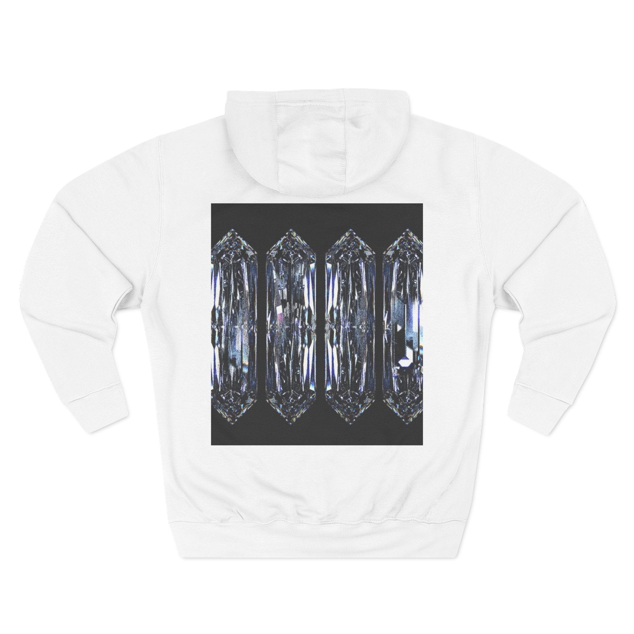 Crystal Three-Panel Metallic Graphic Fleece Hoodie