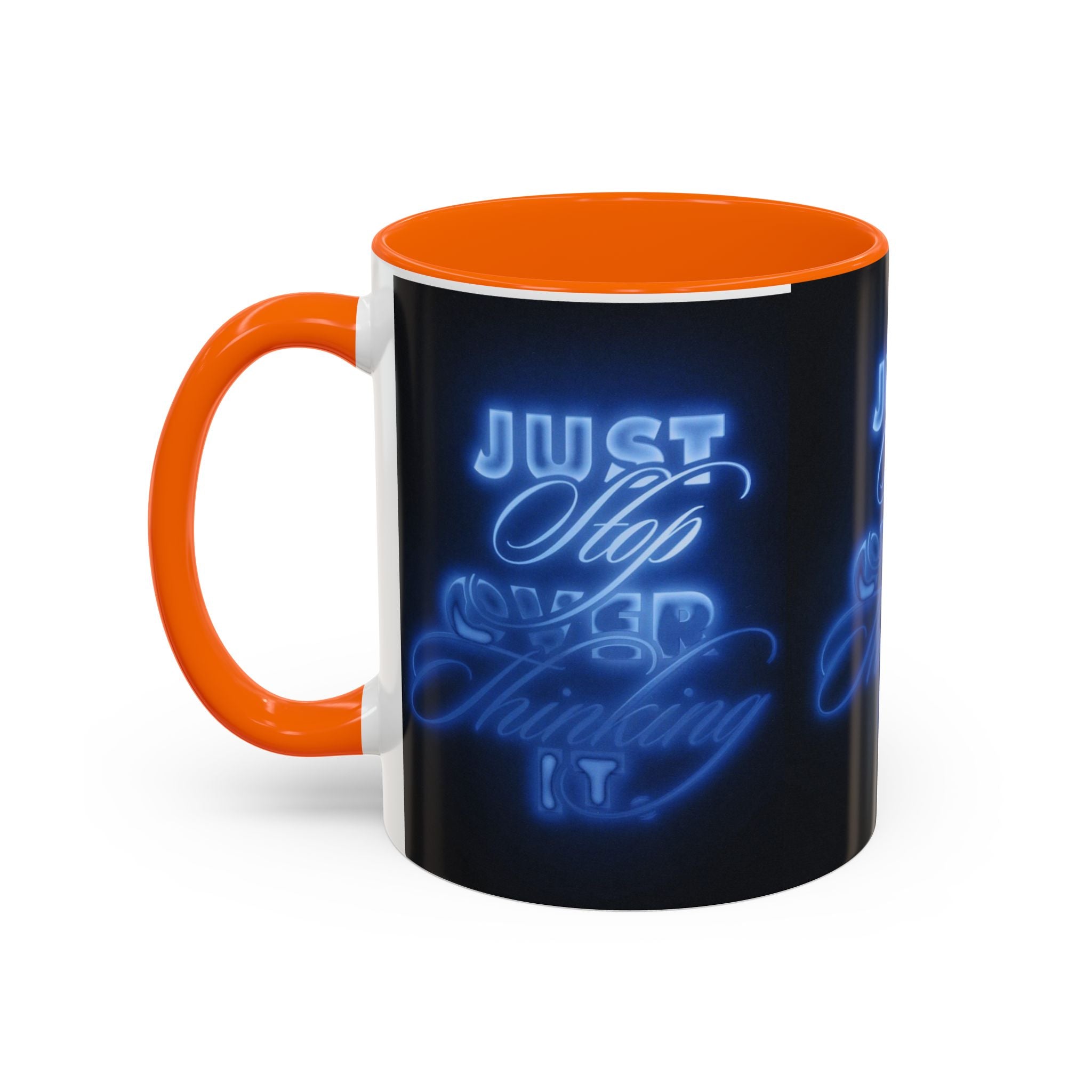 Reality Department - Just Stop Overthinking Neon Coffee Mug