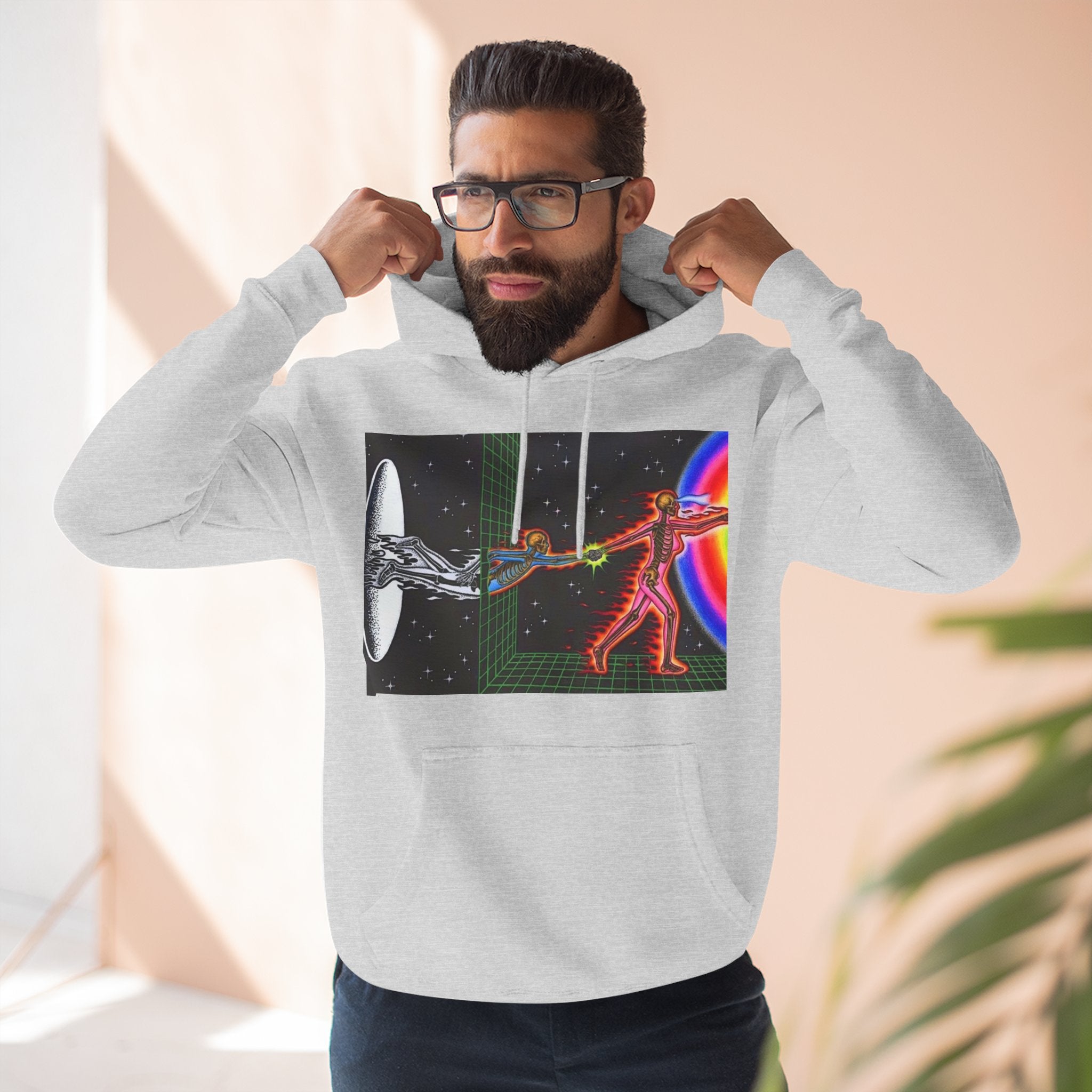 'Reality Department' - Cosmic Connection Hoodie Three‑Panel Fleece
