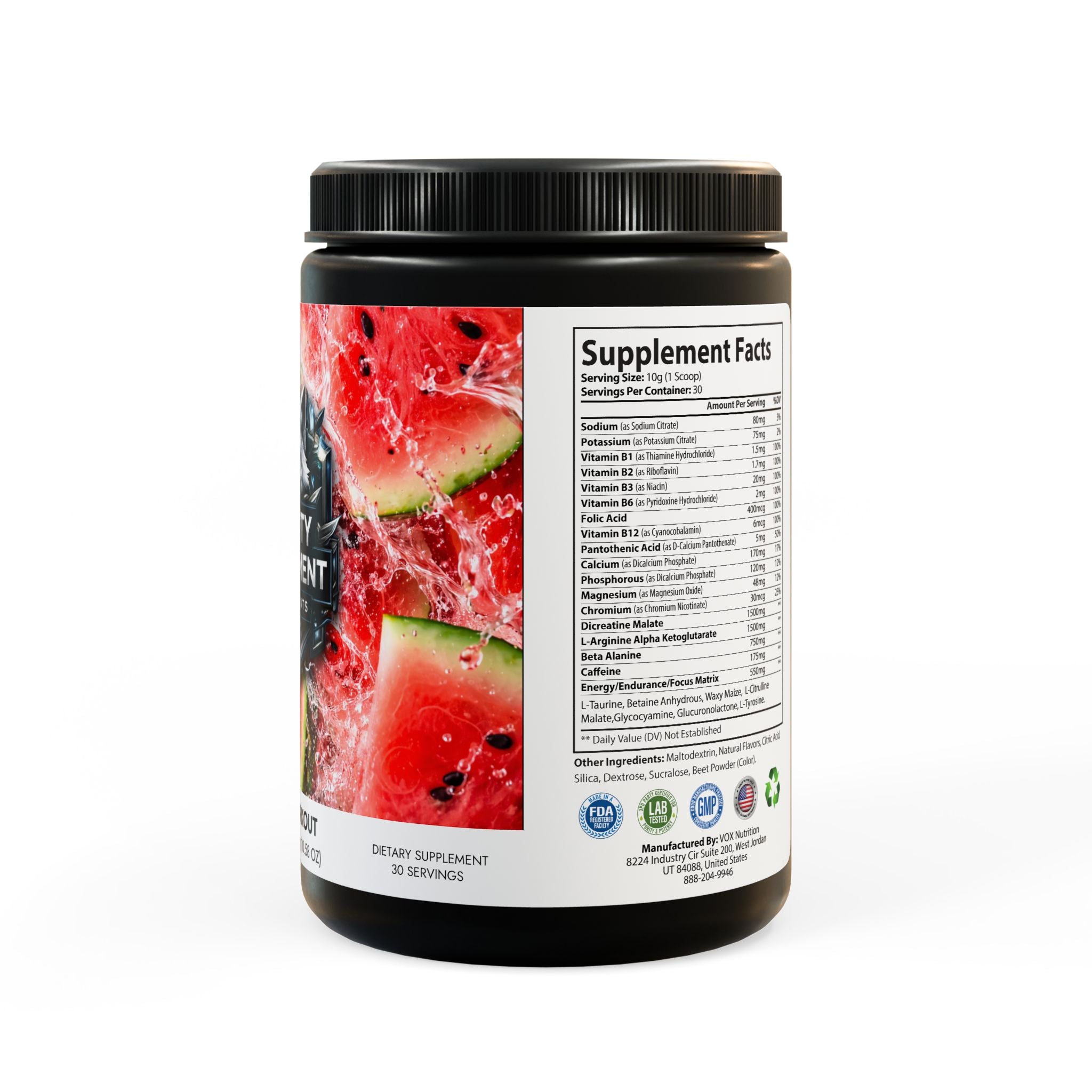 Reality Department - Pre-Workout Supplement, Watermelon (300g, 10.58oz)