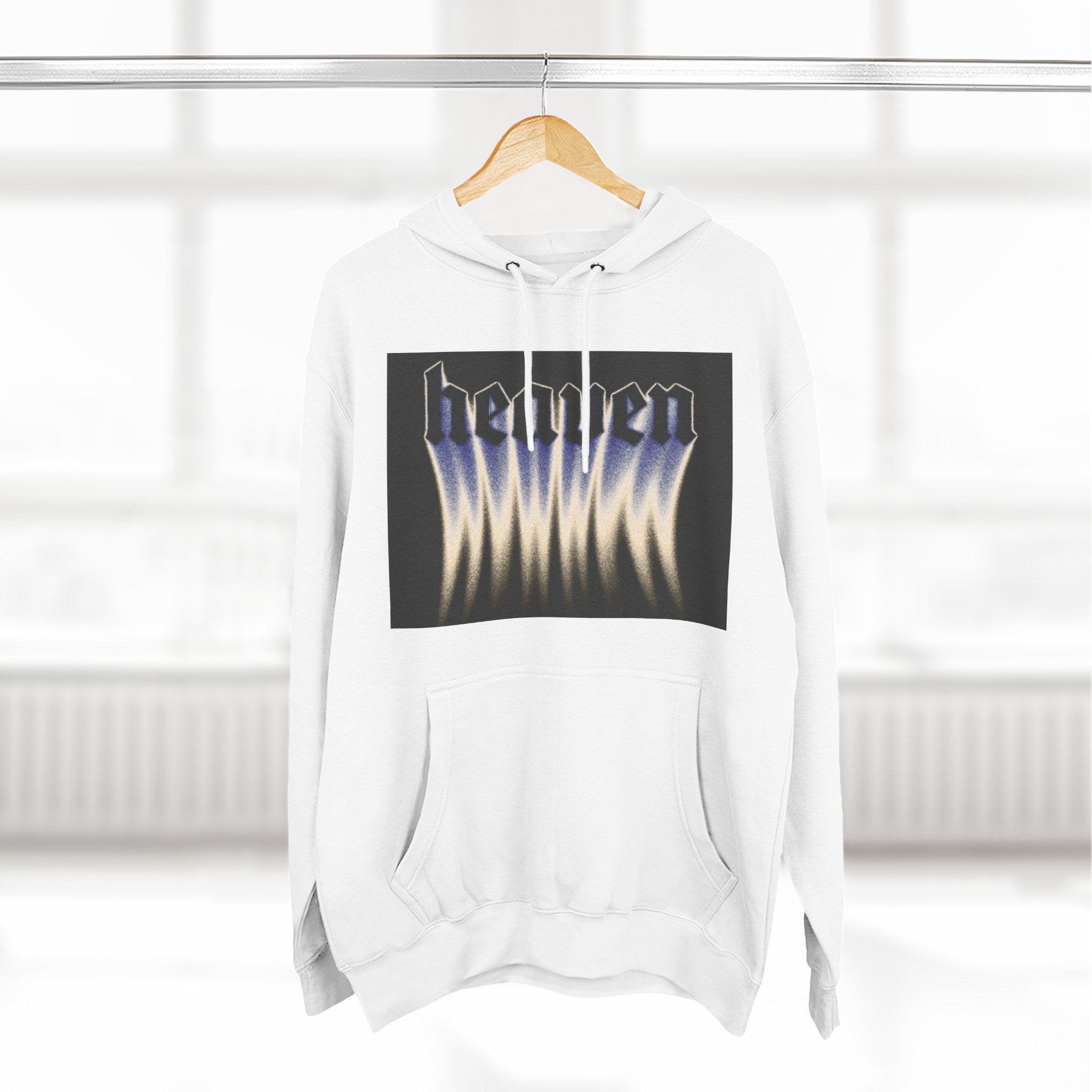 Heaven Flame Three-Panel Fleece Streetwear Hoodie