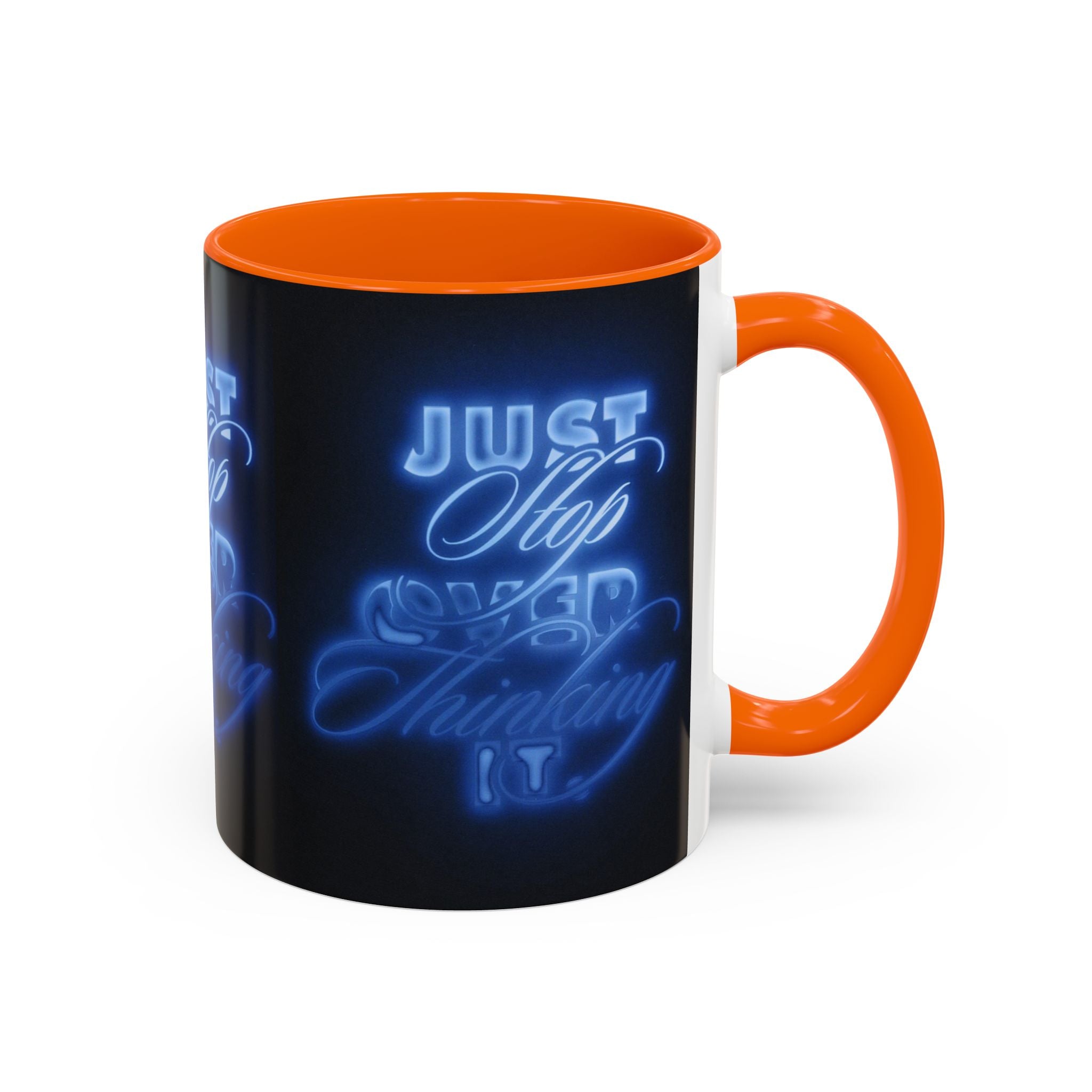 Reality Department - Just Stop Overthinking Neon Coffee Mug