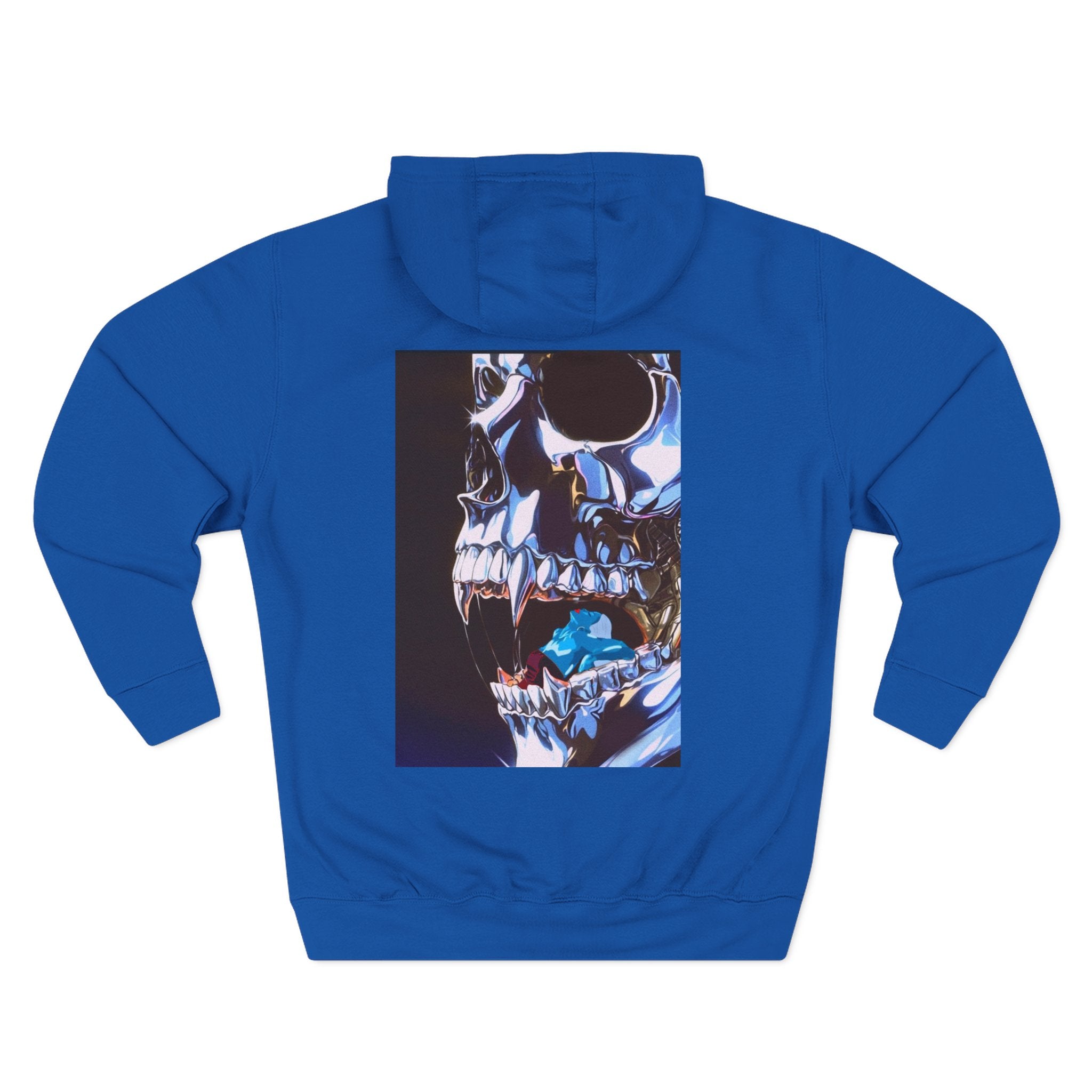 Metallic Skull Graphic Pullover