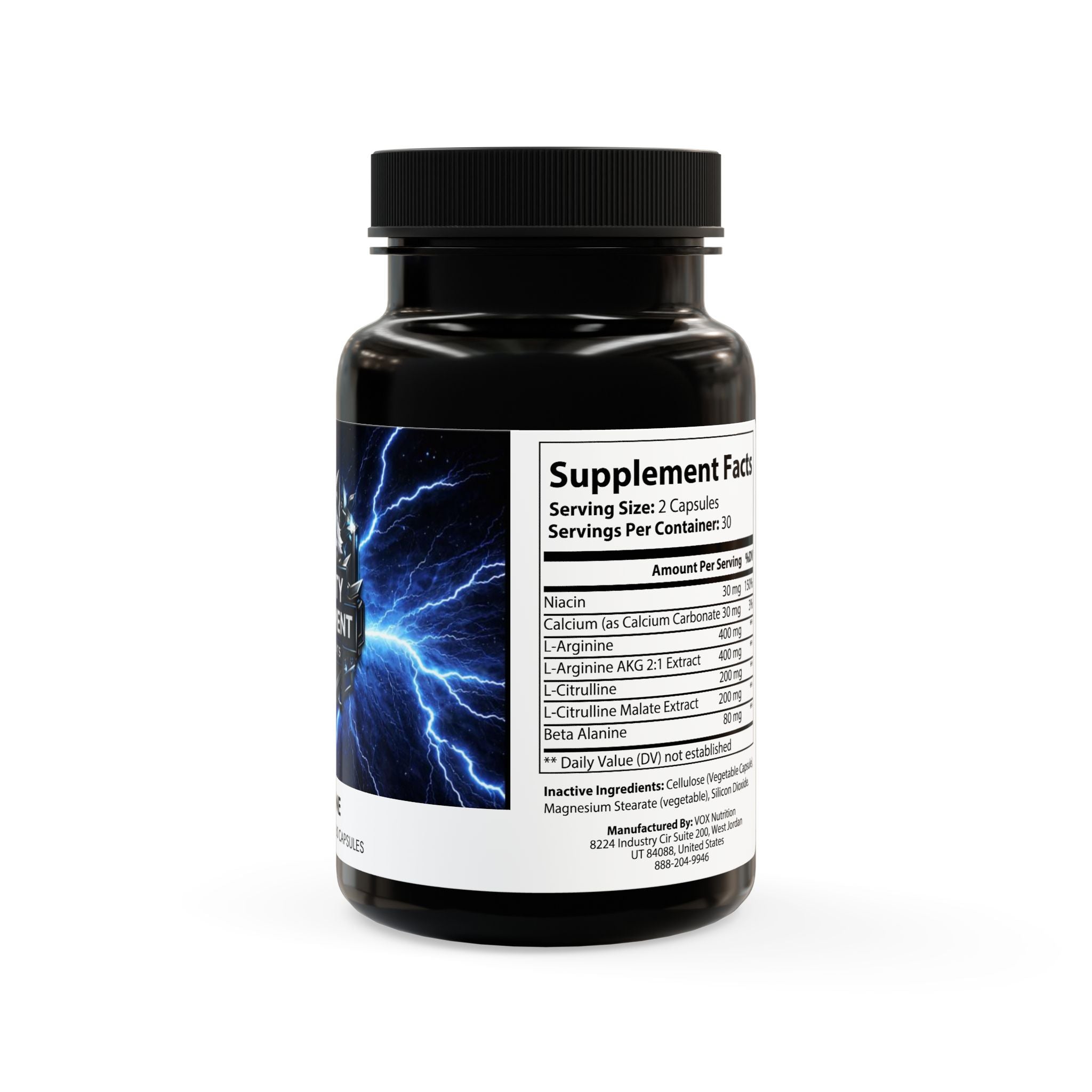 Reality Department - L-Arginine Supplement (60 Capsules)
