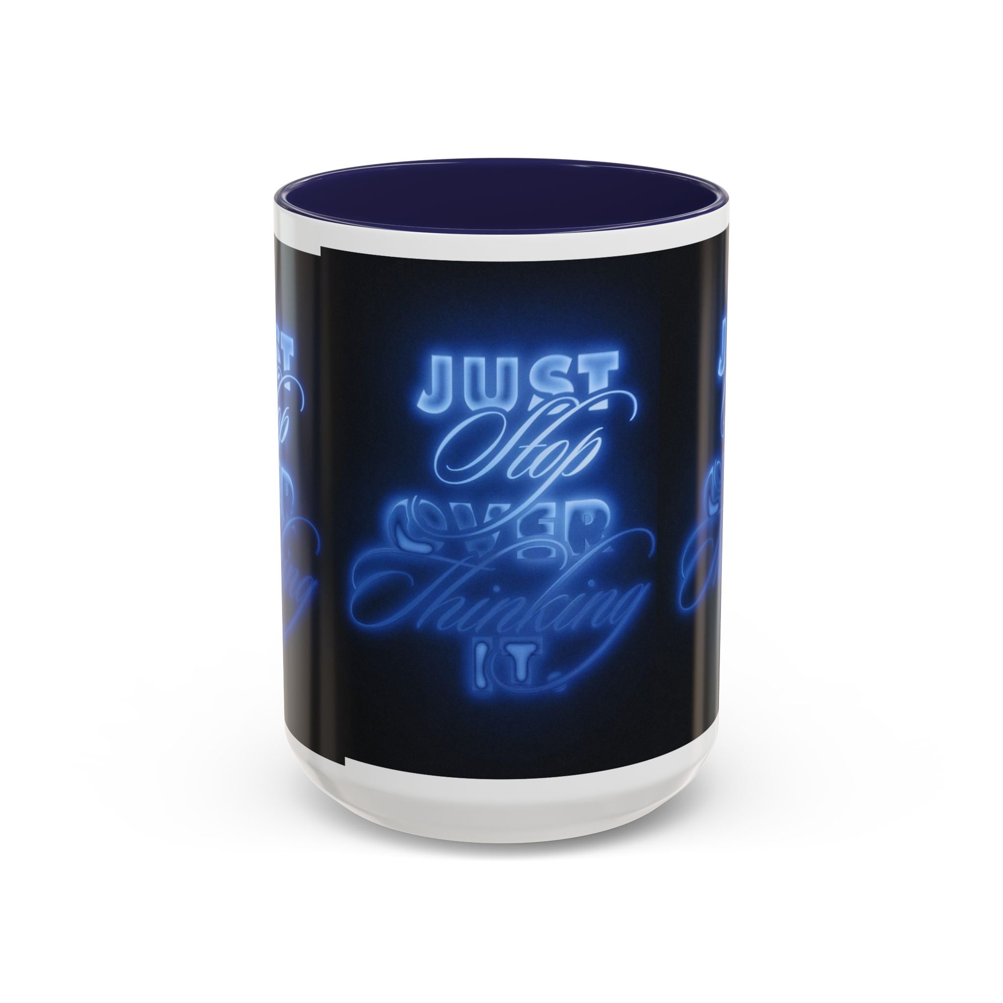 Reality Department - Just Stop Overthinking Neon Coffee Mug