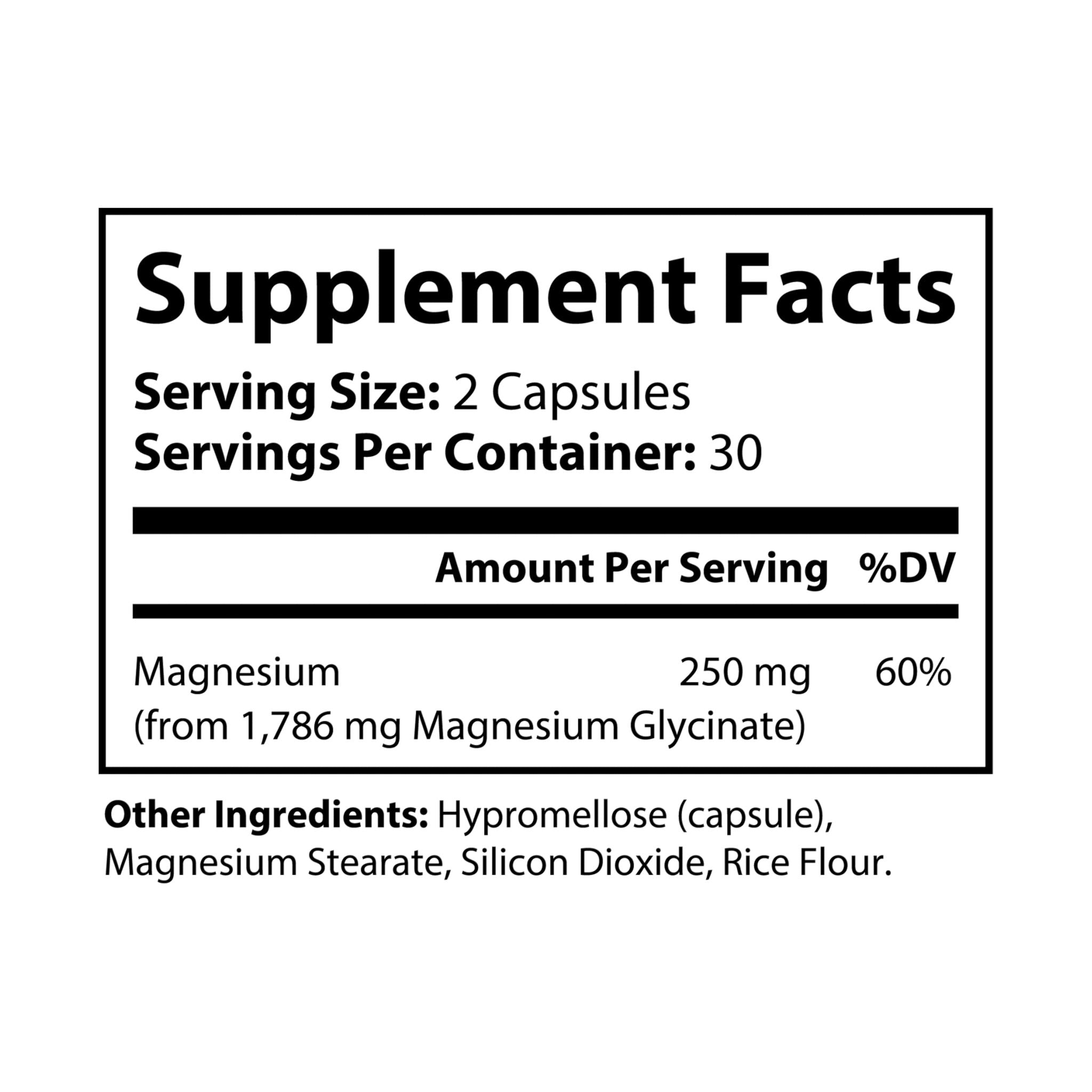 Reality Department - Magnesium Glycinate Supplement (60 Capsules)