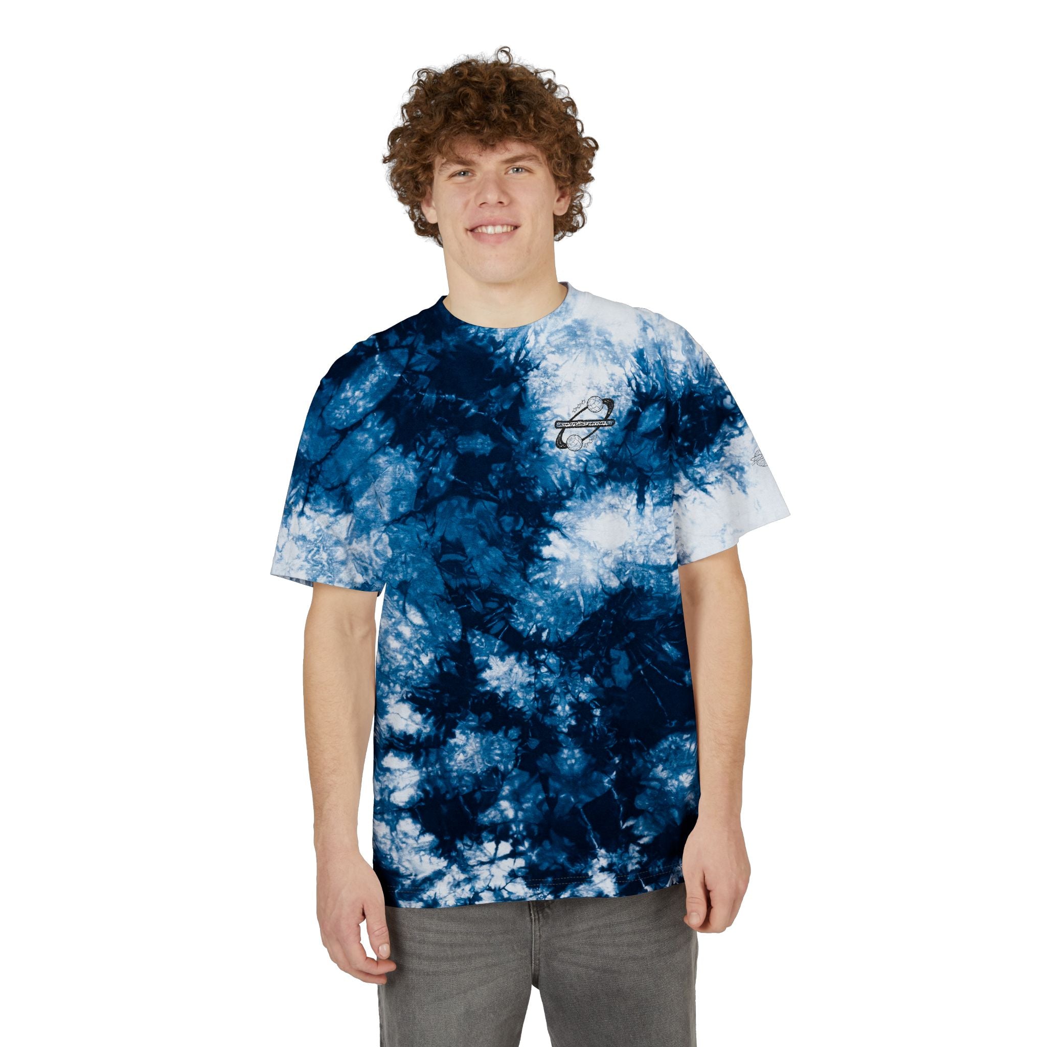 Reality Department - Vibrant Oversized Tie-Dye T-Shirt with Embroidery