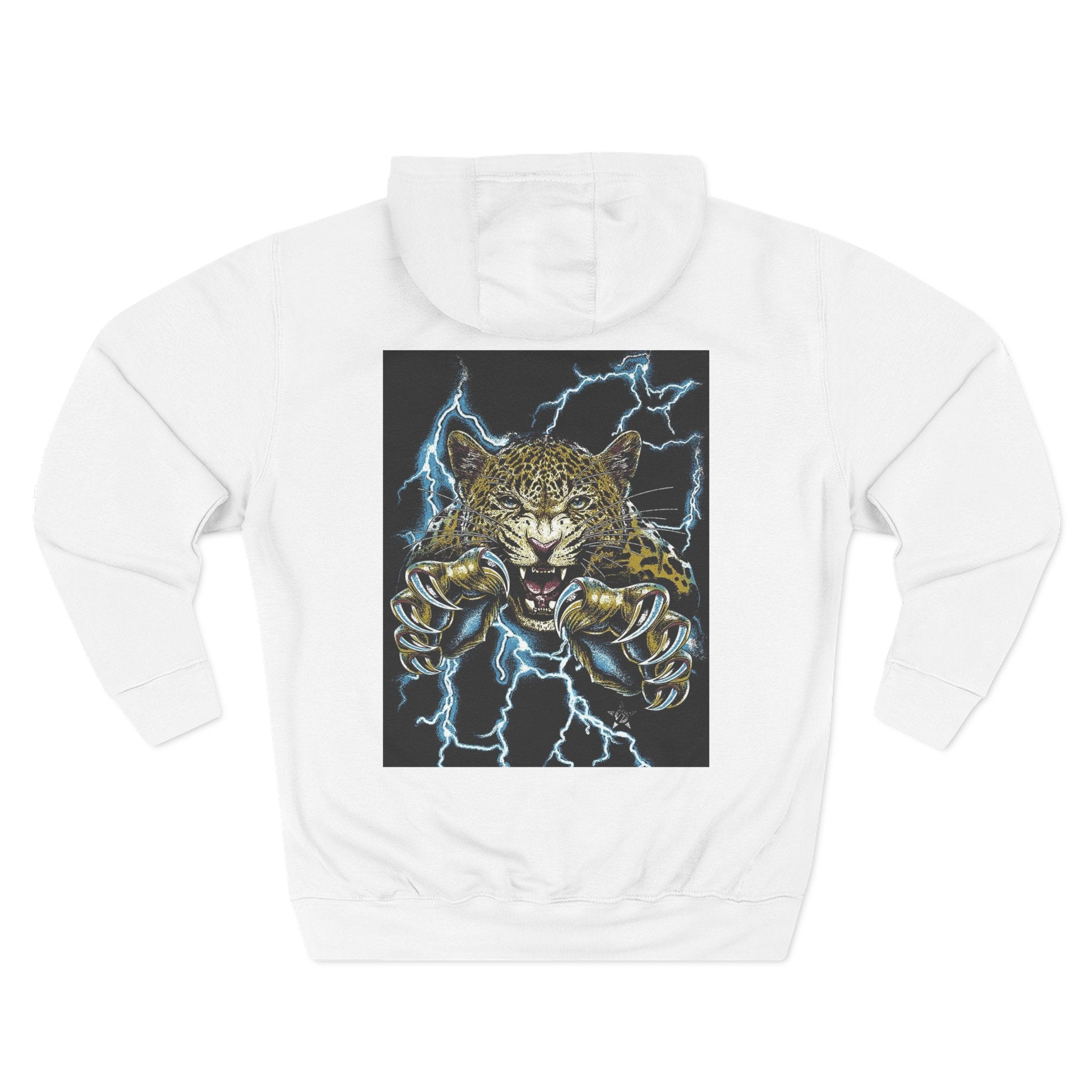 Leaping Jaguar Lightning Graphic Fleece Hoodie
