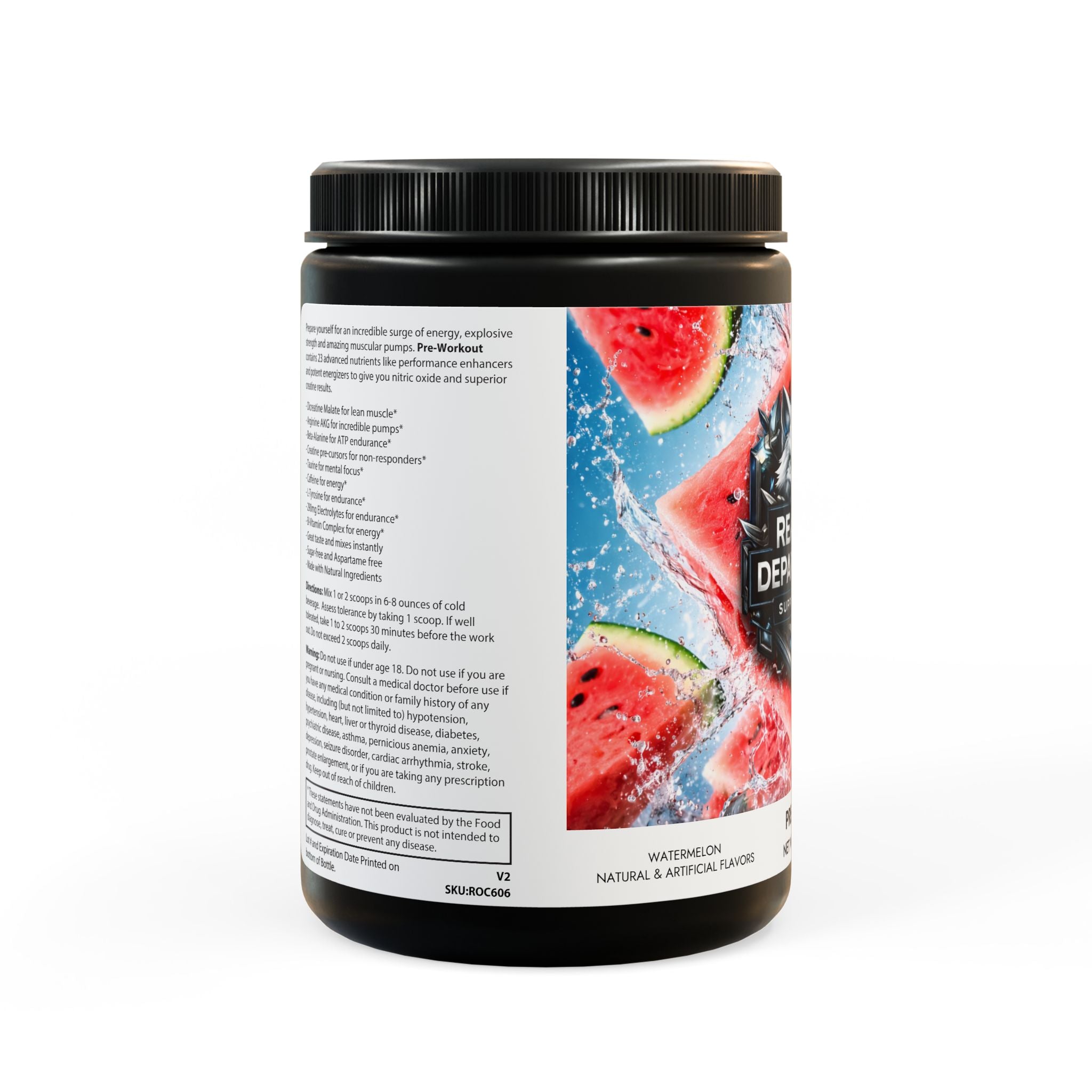 Reality Department - Pre-Workout Supplement, Watermelon (300g, 10.58oz)