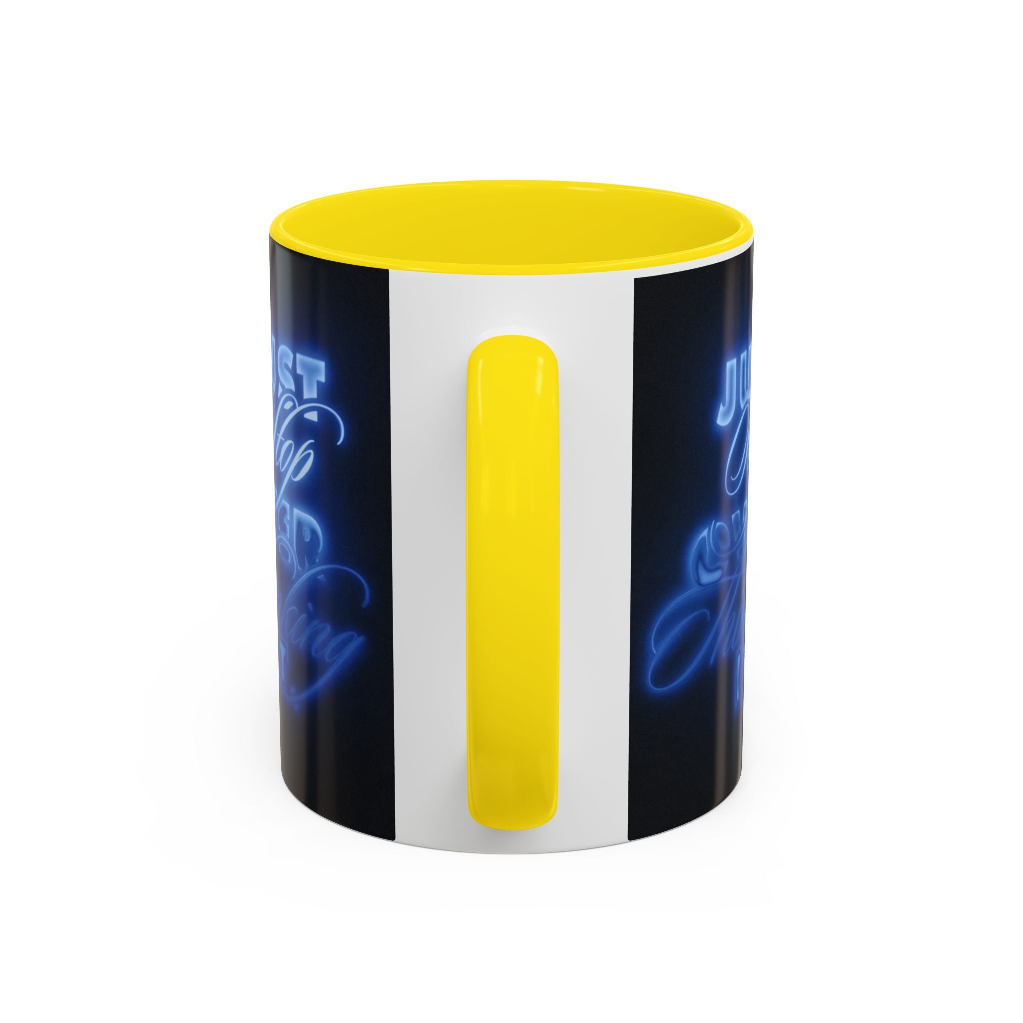 Reality Department - Just Stop Overthinking Neon Coffee Mug