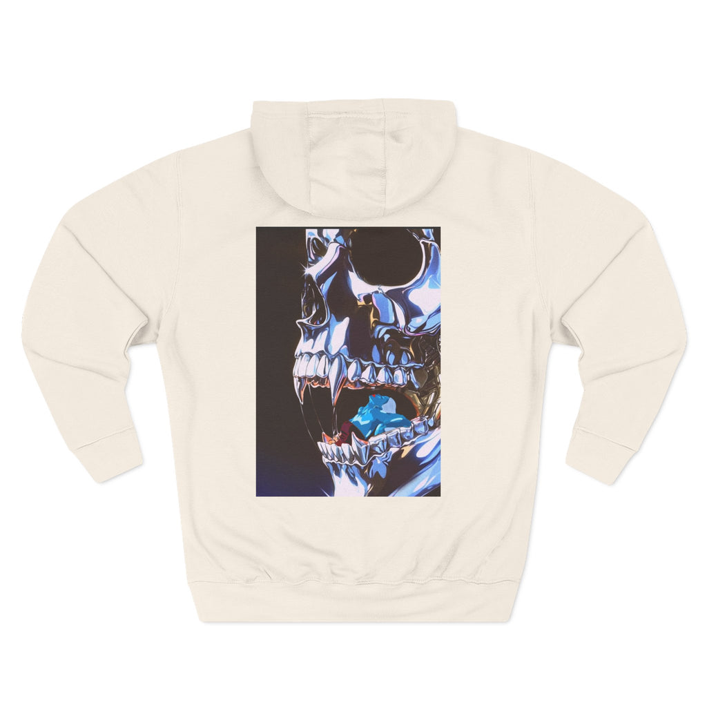 Metallic Skull Graphic Pullover