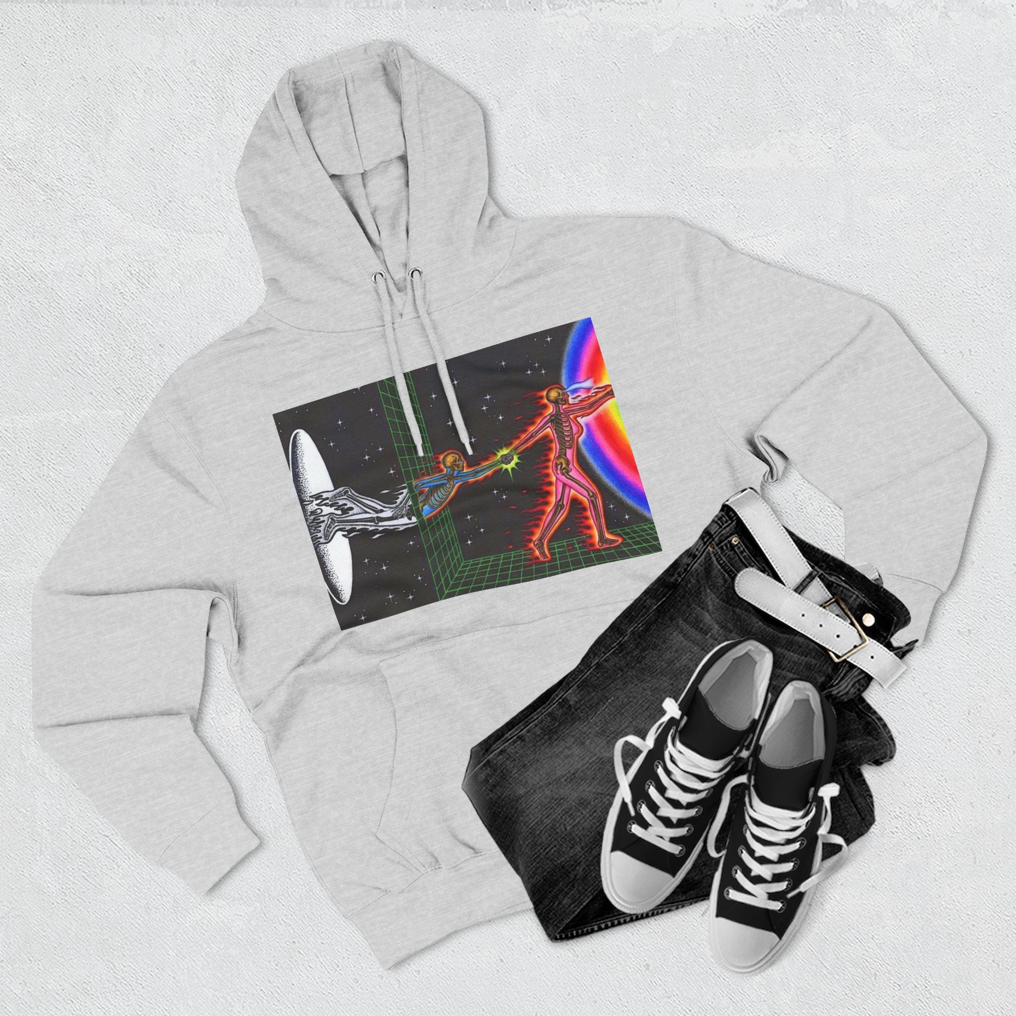 'Reality Department' - Cosmic Connection Hoodie Three‑Panel Fleece