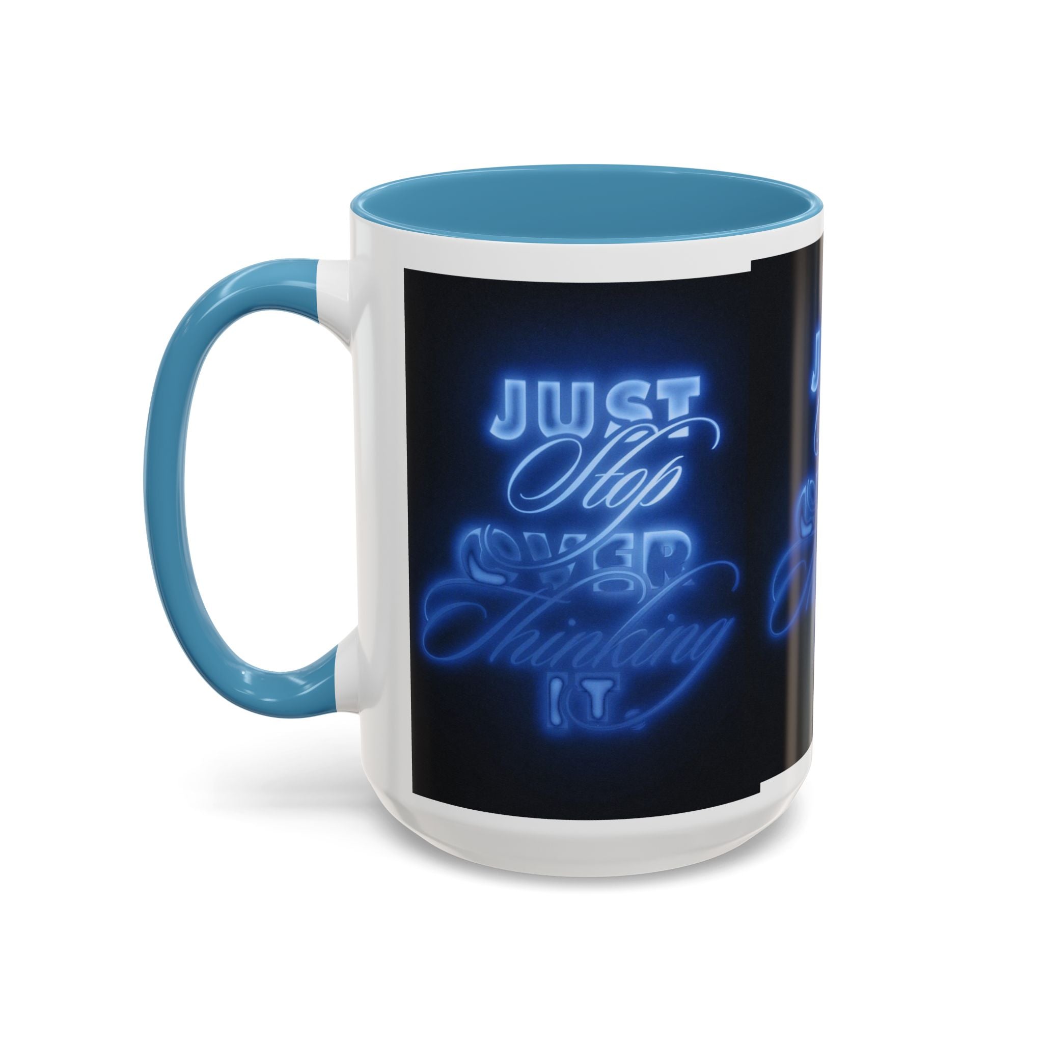 Reality Department - Just Stop Overthinking Neon Coffee Mug