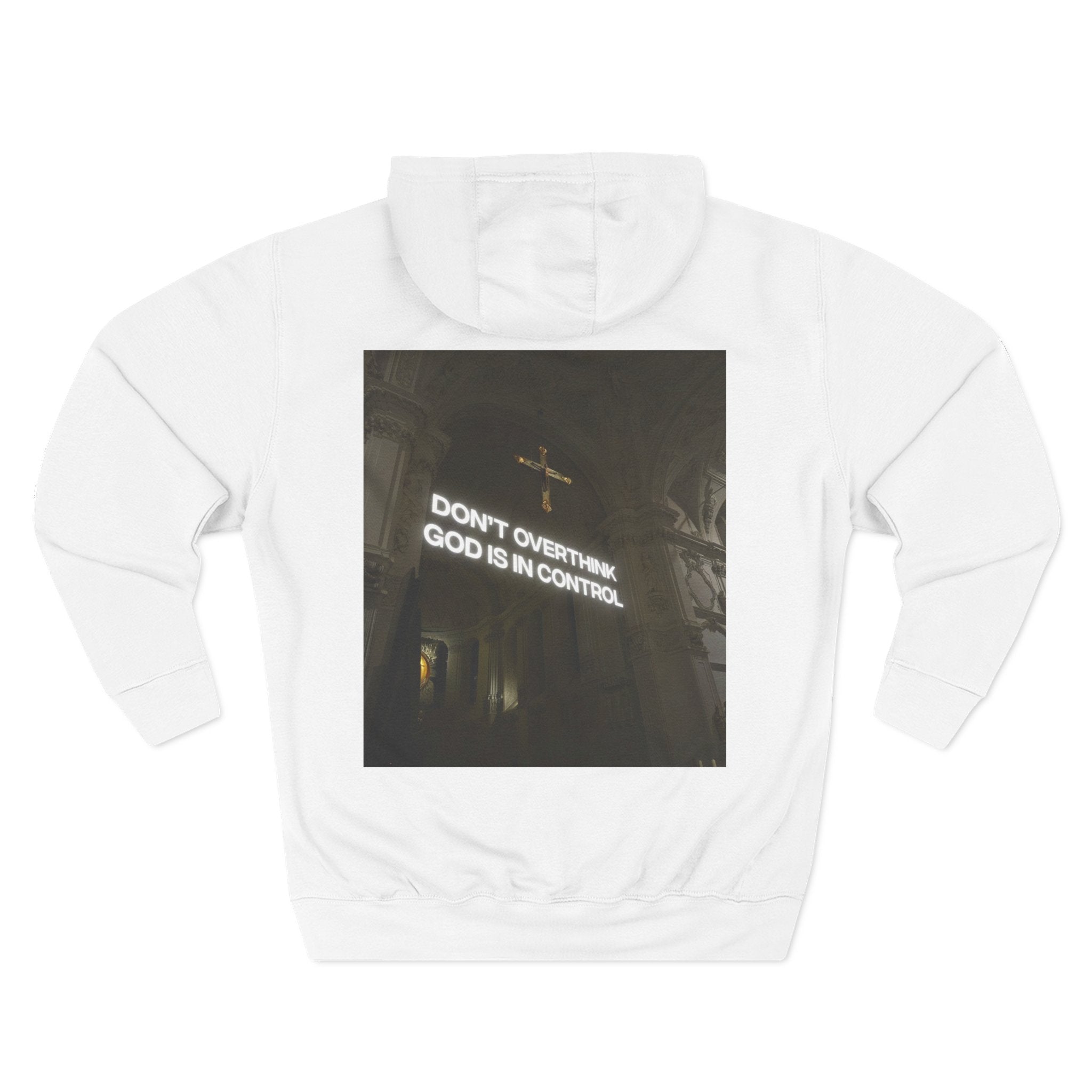 'Don't Overthink, God Is In Control' Graphic Fleece Hoodie