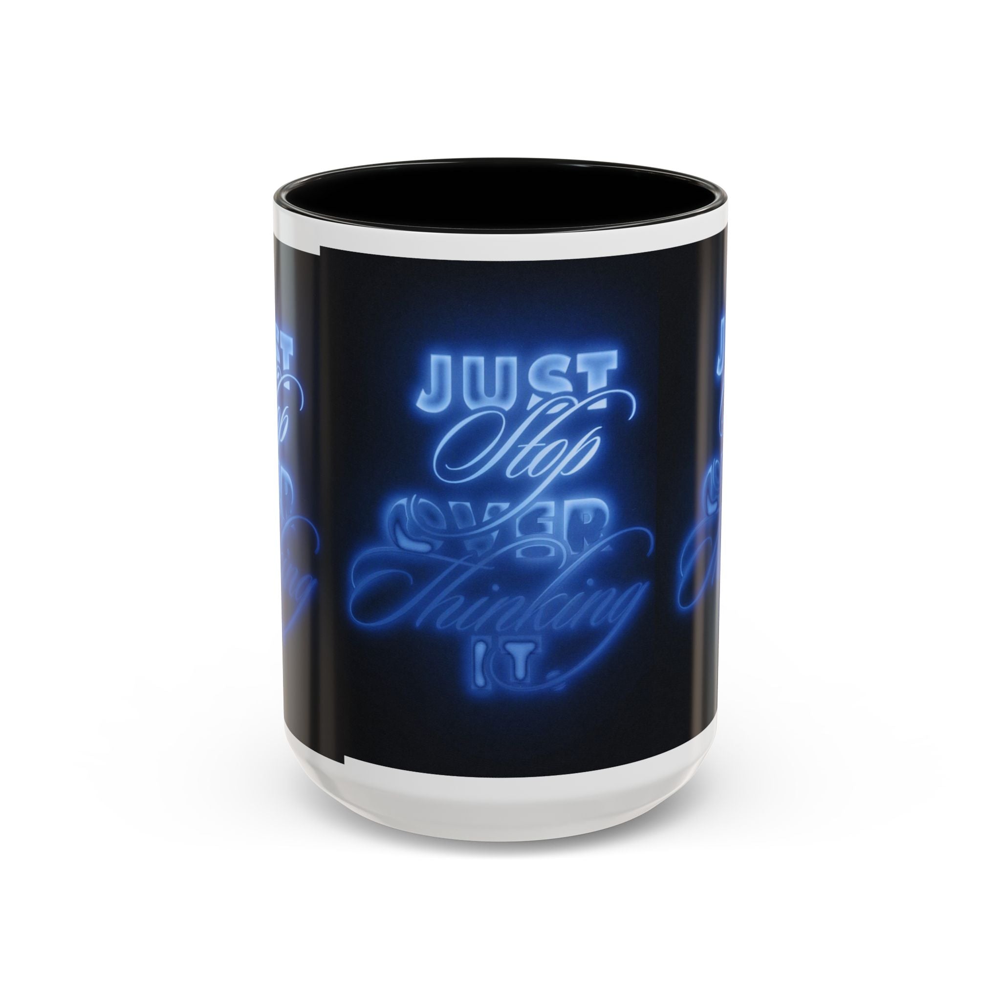 Reality Department - Just Stop Overthinking Neon Coffee Mug